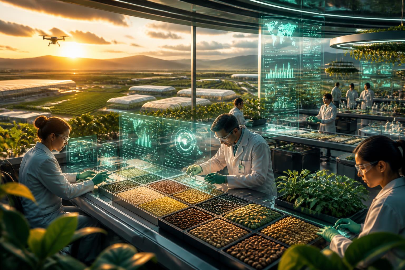 SeedMatch AI agricultural assistant — global seed sourcing platform with research lab and AI dashboards