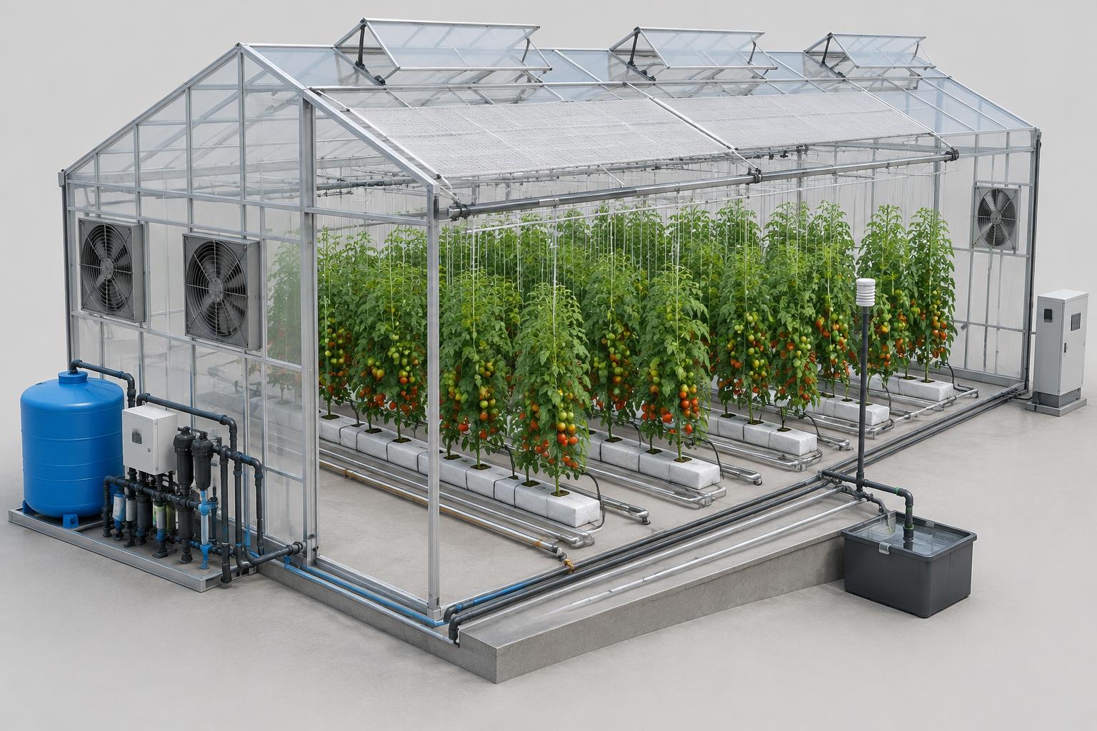 Illustrated system: the measurement points behind a comparable greenhouse bid