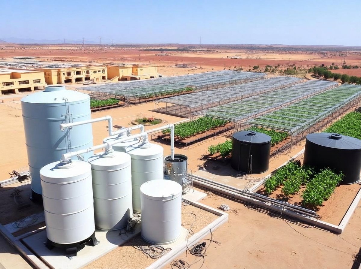 Instalação de dessalinização por osmose inversa para estufas em Cabo Verde Instalação de dessalinização por osmose inversa para estufas em Cabo Verde