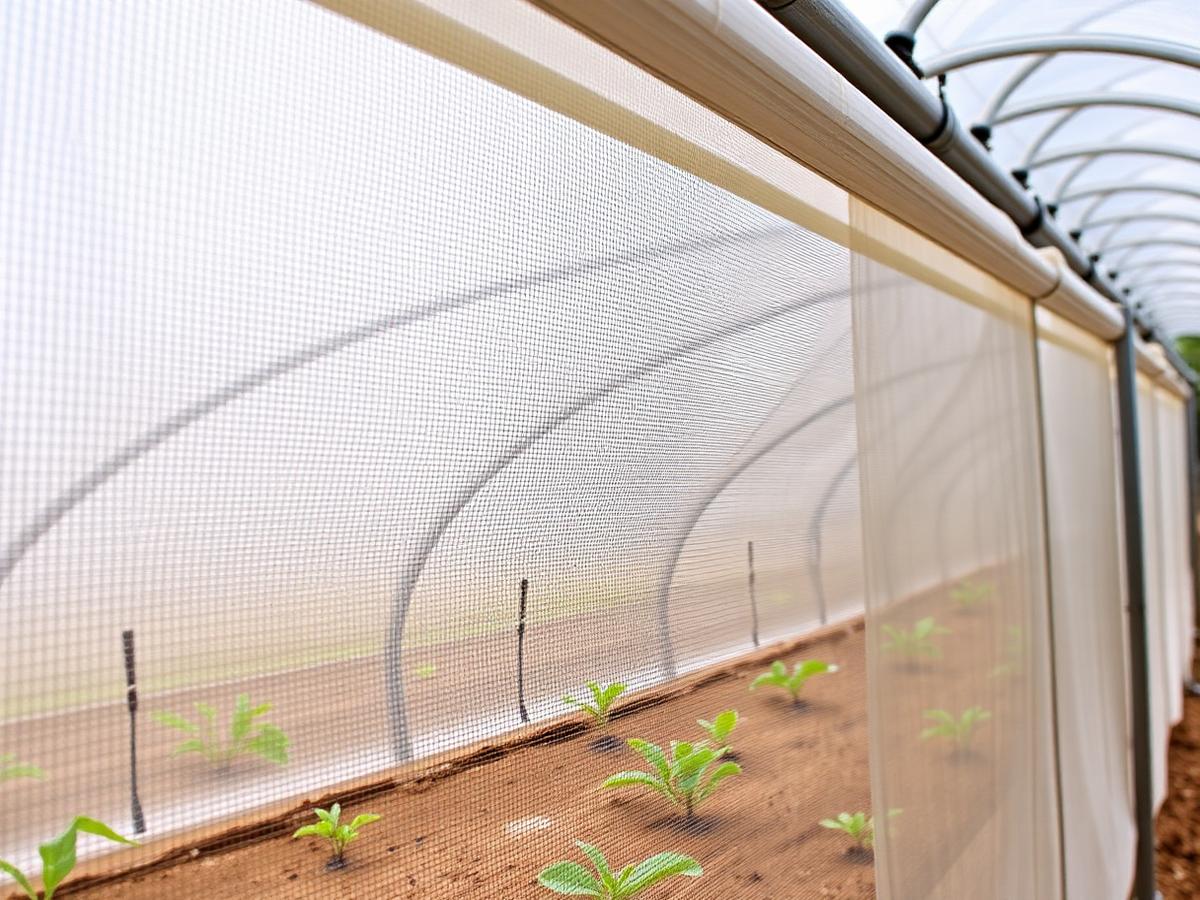 30-mesh insect screens and roll-up sides on Malawian greenhouse 30-mesh insect screens and roll-up sides on Malawian greenhouse