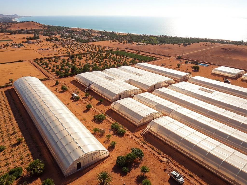 Multi-tunnel greenhouse project in Souss-Massa, Morocco for tomato and berry export