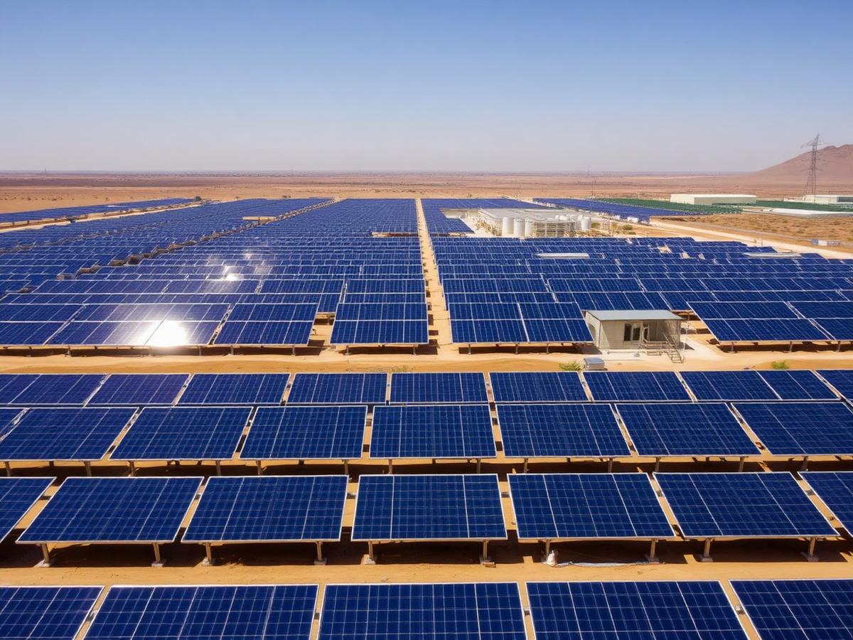 Solar PV field powering Namibian greenhouse and desalination Solar PV field powering Namibian greenhouse and desalination