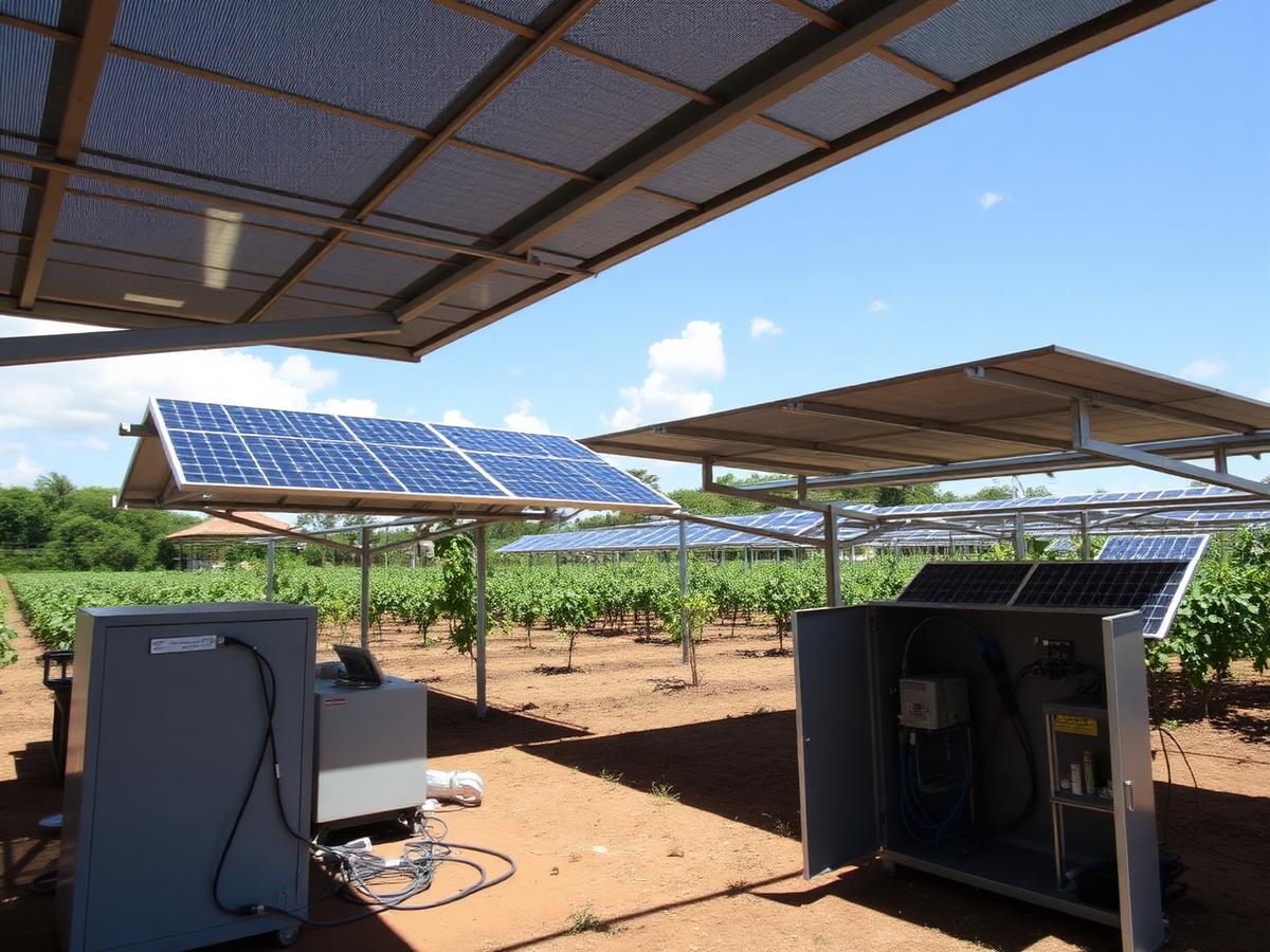 Solar PV array powering Tanzanian greenhouse Solar PV array powering Tanzanian greenhouse