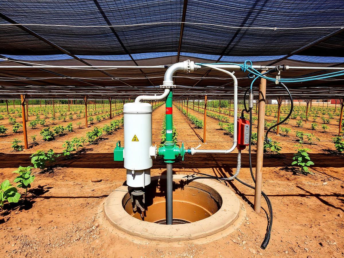 Borehole and water reservoir at Zambian greenhouse Borehole and water reservoir at Zambian greenhouse