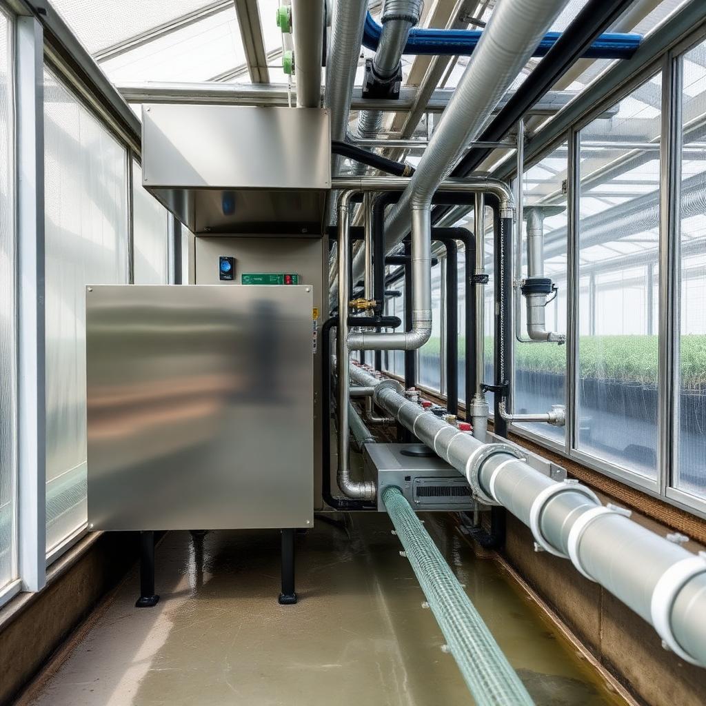 Closed-loop drainage recovery with stainless steel UV disinfection unit for greenhouse water recirculation Closed-loop drainage recovery with stainless steel UV disinfection unit for greenhouse water recirculation